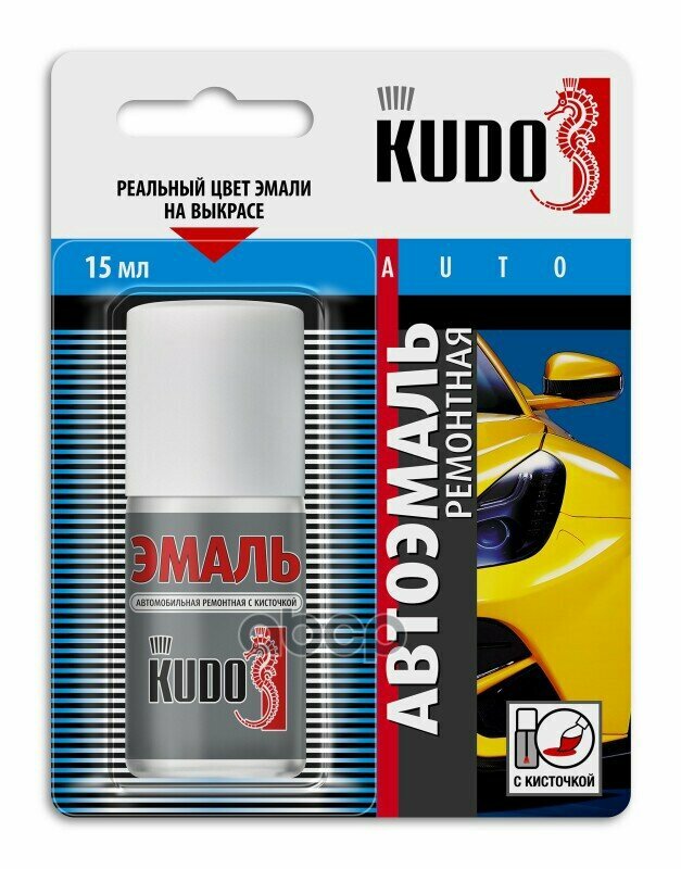 Эмаль Автомобильная Ремонтная С Кисточкой Черный 15 Мл Kudo Ku-72401 Kudo арт. KU-72401