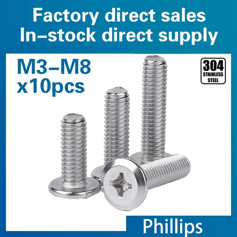 Болты для снятия фаски XMSJ нержавеющая сталь М3-М8 M8 70mm x10pcs