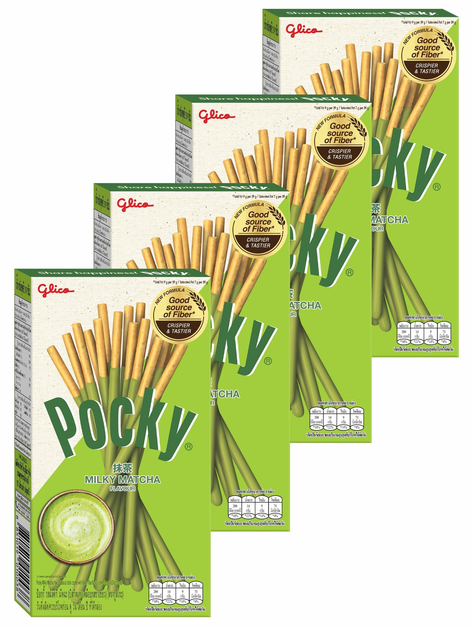 Покки POCKY 132г Палочки со вкусом Ванильного Мороженного с Чаем матча 4 шт