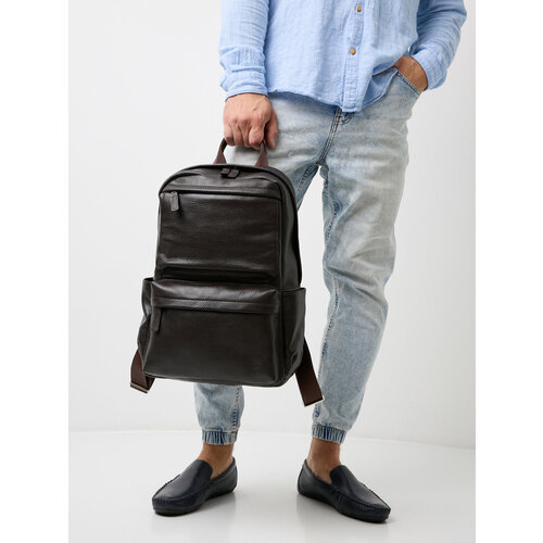 Рюкзак мессенджер Franchesco Mariscotti фактура зернистая черный 25838₽