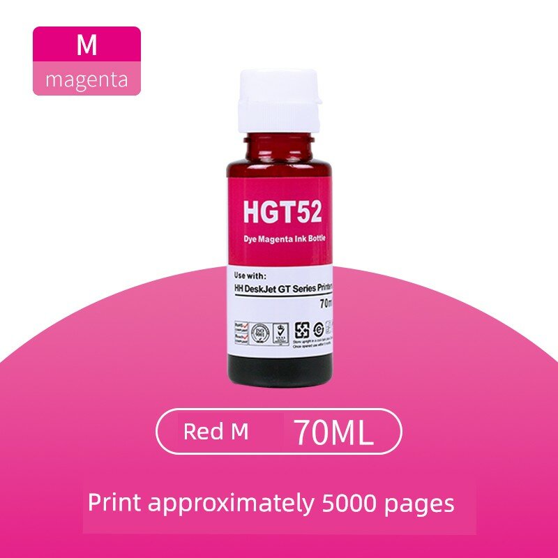 Совместимые пурпурные чернила для принтеров HP GT53XL/GT52 Smart Tank 592 593 596 598 599 585 590, модель M, до 5000