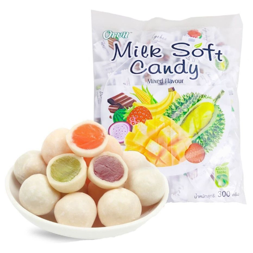 Тайские молочные конфеты ассорти Milk Soft Candy Mixed Flavour 320гр