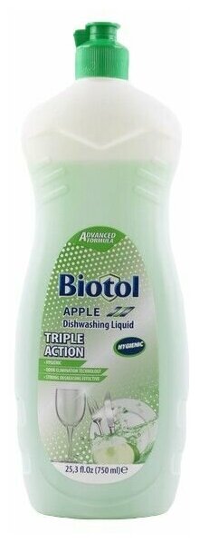 фото BIOTOL Жидкое средство для мытья посуды Яблоко 750мл
