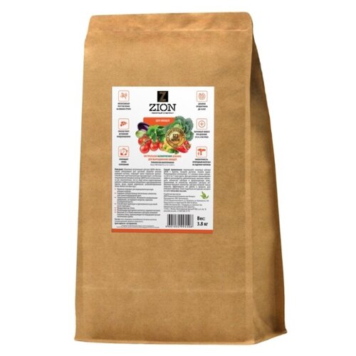 фото Питательная добавка для растений zion (цион) "для овощей" крафт мешок 3,8 кг