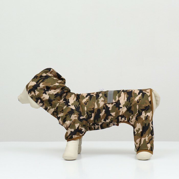 Комбинезон для собак, демисезонный с подкладом, размер М (ДС 27, Ог 42,см), камуфляжный 9381199 . - фотография № 3
