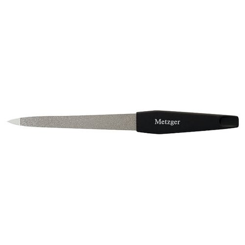 Купить Пилка металлическая для ногтей, 15.2 см, в чехле, цвет чёрный, PF-927, Metzger, черный