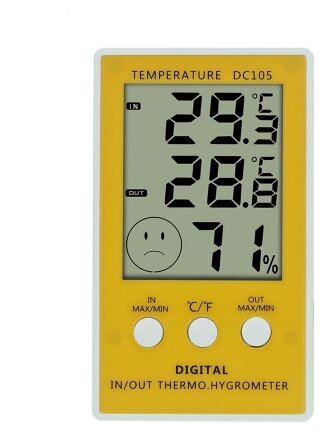 Метеостанция домашняя с выносным датчиком, термометр-гигрометр DC105 - фотография № 2