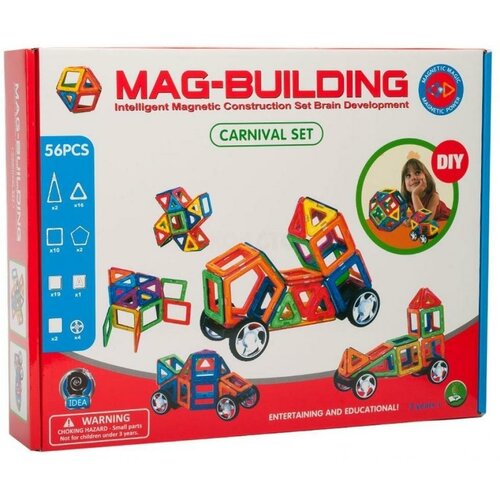 магнитный конструктор mag build детская площадка 110 деталей Конструктор Mag-Building Carnival GB-W56