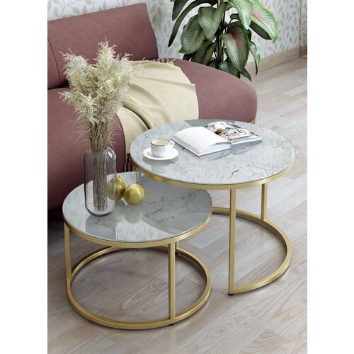 Стеклянный журнальный стол 