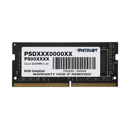 Оперативная память Patriot Memory SL 4 ГБ DDR4 SODIMM CL19 PSD44G266681S оперативная память patriot memory sl 4 гб ddr4 2666 мгц sodimm cl19 psd44g266681s