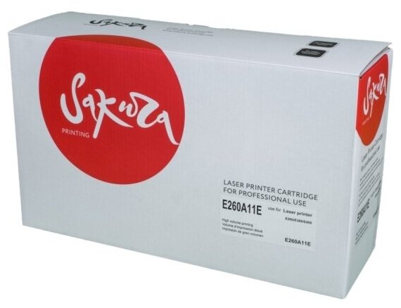 Картридж Sakura Printing Sakura E260A11E для Lexmark E460dn/E460dw/E360dn/E360d/E260d/E260/E462dtn, черный, 3500 к.