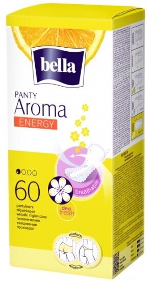 Ежедневные ультратонкие прокладки Bella PANTY Aroma Energy, 60 шт