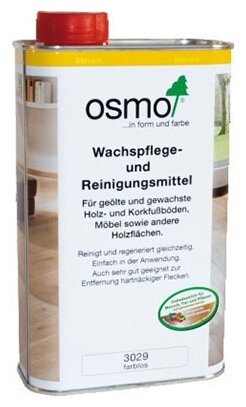 Средство для обновления и реставрации паркета под маслом Wachspflege-und Reinigungsmittel 3029 OSMO, 500 мл, 500 г