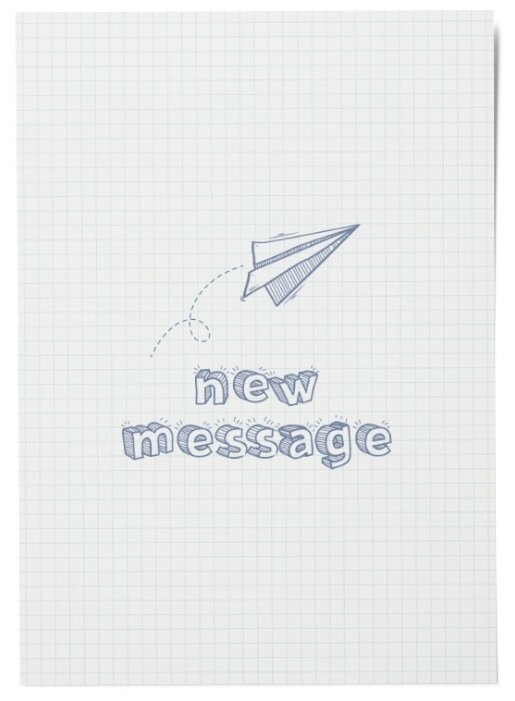 Открытка Print it! "New message"