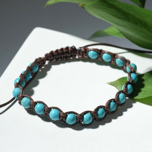 фото Браслет ассорти "друиды" бирюза, цвет голубой, d=7 mikimarket