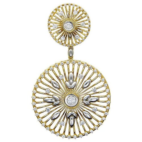 фото Кулоны эстет круглая подвеска из золота с бриллиантами