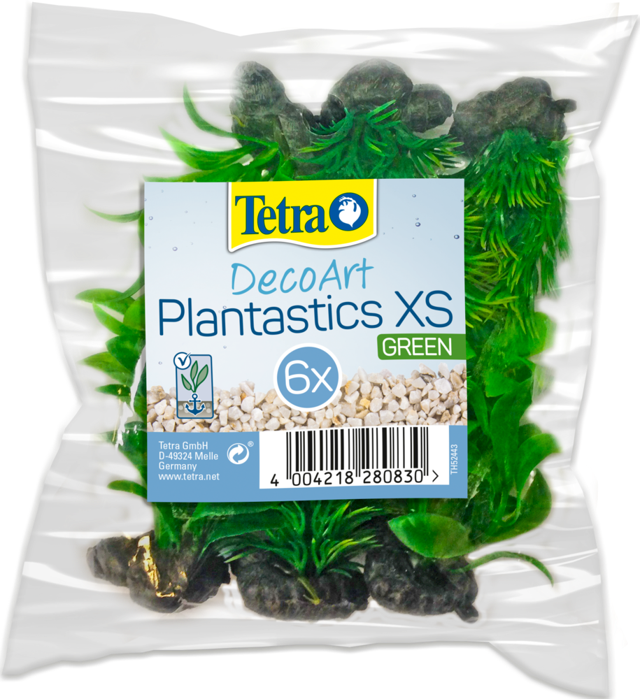 Набор растений Tetra DecoArt Plantastics XS Mix (голубые/оранжевые), 6 шт.