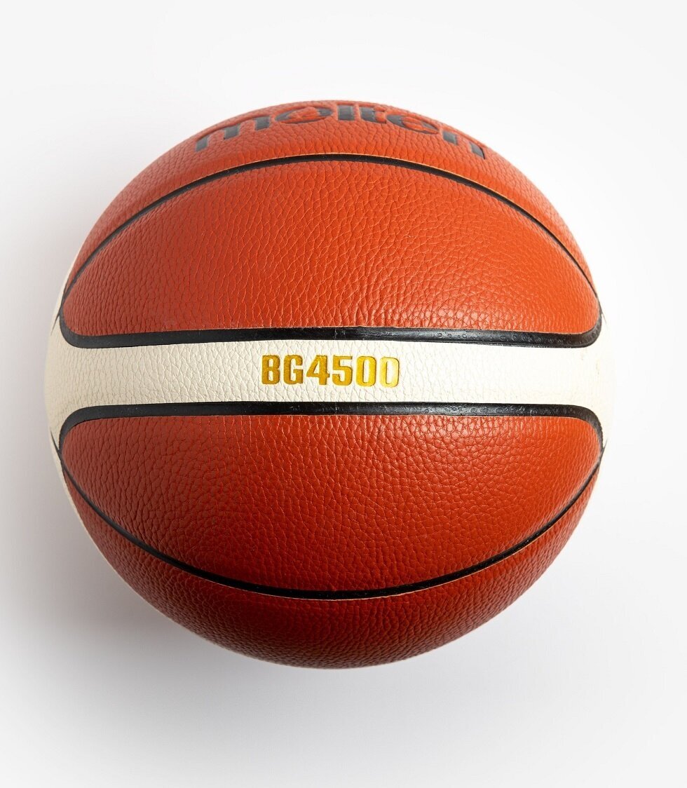 Мяч баскетбольный Molten FIBA BG4500, Коричневый - фото №7
