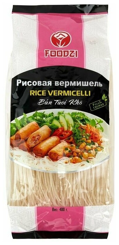 Рисовая вермишель фрэш , Bun Gao Tuoi FOODZI, 400г. - фотография № 1