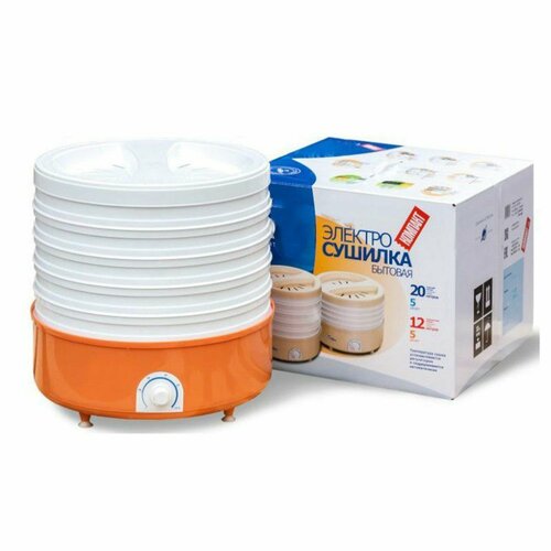 Конвекционная сушилка для фруктов и овощей компактная 5 складывающихся подднов 350 Вт пищевой пластик Станет незаменимым помощником на кухне сохранит для зимы грибы ягоды а также приготовить домашнюю лапшу сухарики или вяленую рыбу 1207700₽