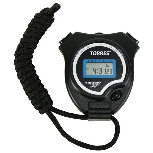 секундомер torres stopwatch sw 001 часы будильник дата черно синий new Электронный секундомер TORRES SW-001 черный/синий