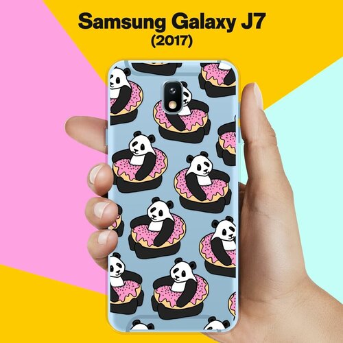 Силиконовый чехол на Samsung Galaxy J7 (2017) Панды / для Самсунг Галакси Джей 7 2017