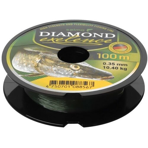 katushka salmo diamond carp runner 6940 br Леска монофильная Salмo Diaмond EXELENCE, диаметр, 0.35 мм, тест 10.4 кг, 100 м, зелёная