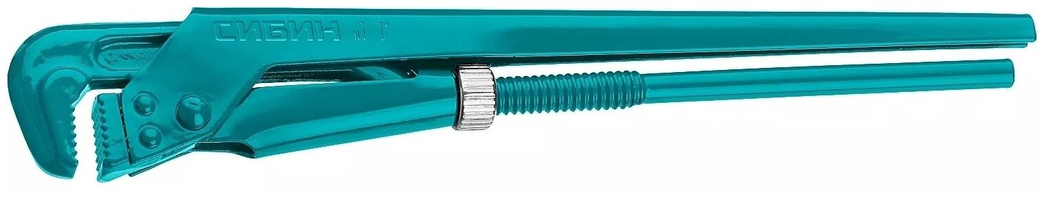 Трубный рычажный ключ с прямыми губками №1 на 300 мм Сибин 2730-1