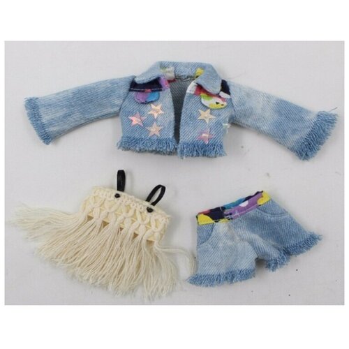 Одежда для кукол Блайз - Джинсовый костюм со звездами, clothes73, Blythe