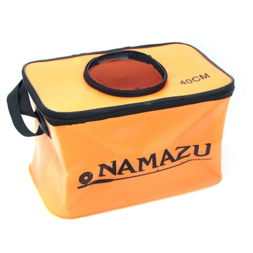 фото Сумка-кан namazu складная с окном, размер 45*26*25, материал пвх, цвет оранж.