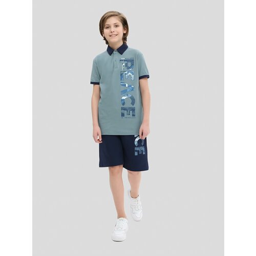 Комплект одежды VITACCI, футболка и шорты, повседневный стиль, размер 164-170, голубой