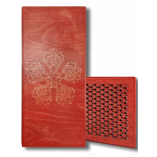 фото Доска садху с динамическими гвоздями, узор - 7 шаг 10мм красная goodwood