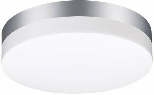 Светильник потолочный Novotech Opal 358883, LED, 18Вт, кол-во ламп:1шт, Серебро