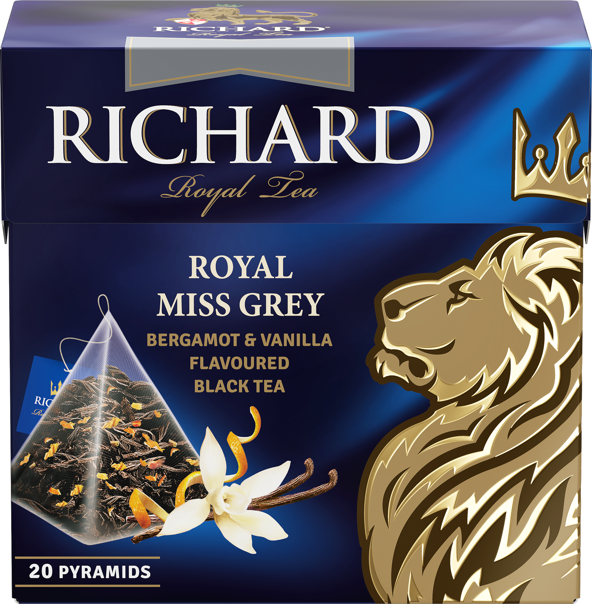 Чай черный Richard Royal Miss Grey в пирамидках, 20 пак.