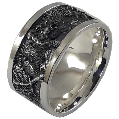 Кольцо Tutushkin jeweler серебро, 925 проба, чернение, гравировка, оксидирование, размер 21
