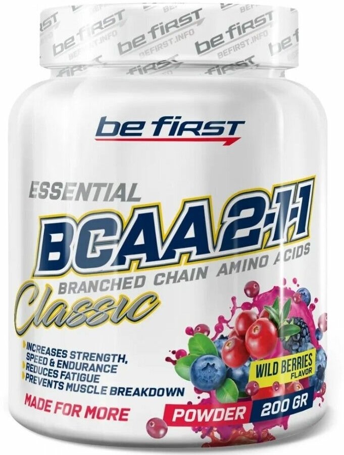 БЦАА Be First BCAA 2:1:1 CLASSIC powder 200 грамм Лесные ягоды