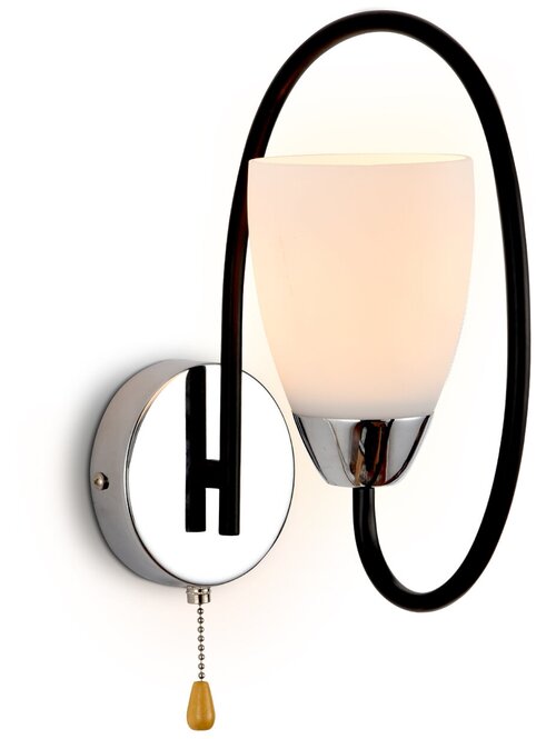 Настенный светильник с выключателем Ambrella light TR3134 BK/CH черный/хром E27 max 40W 320*100*230