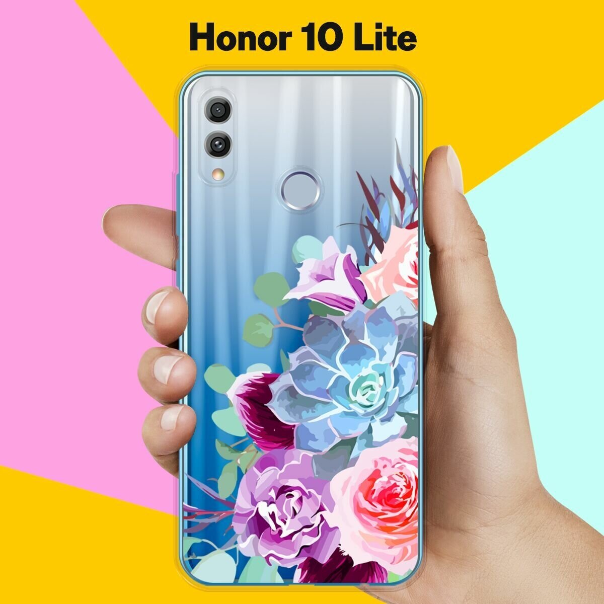 Силиконовый чехол на Honor 10 Lite Цветы 10 / для Хонор 10 Лайт