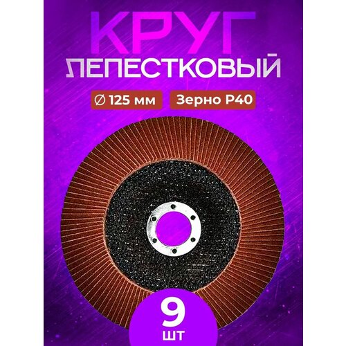 Круг лепестковый торцевой 125*22 Р 40 SEB (9 шт.)