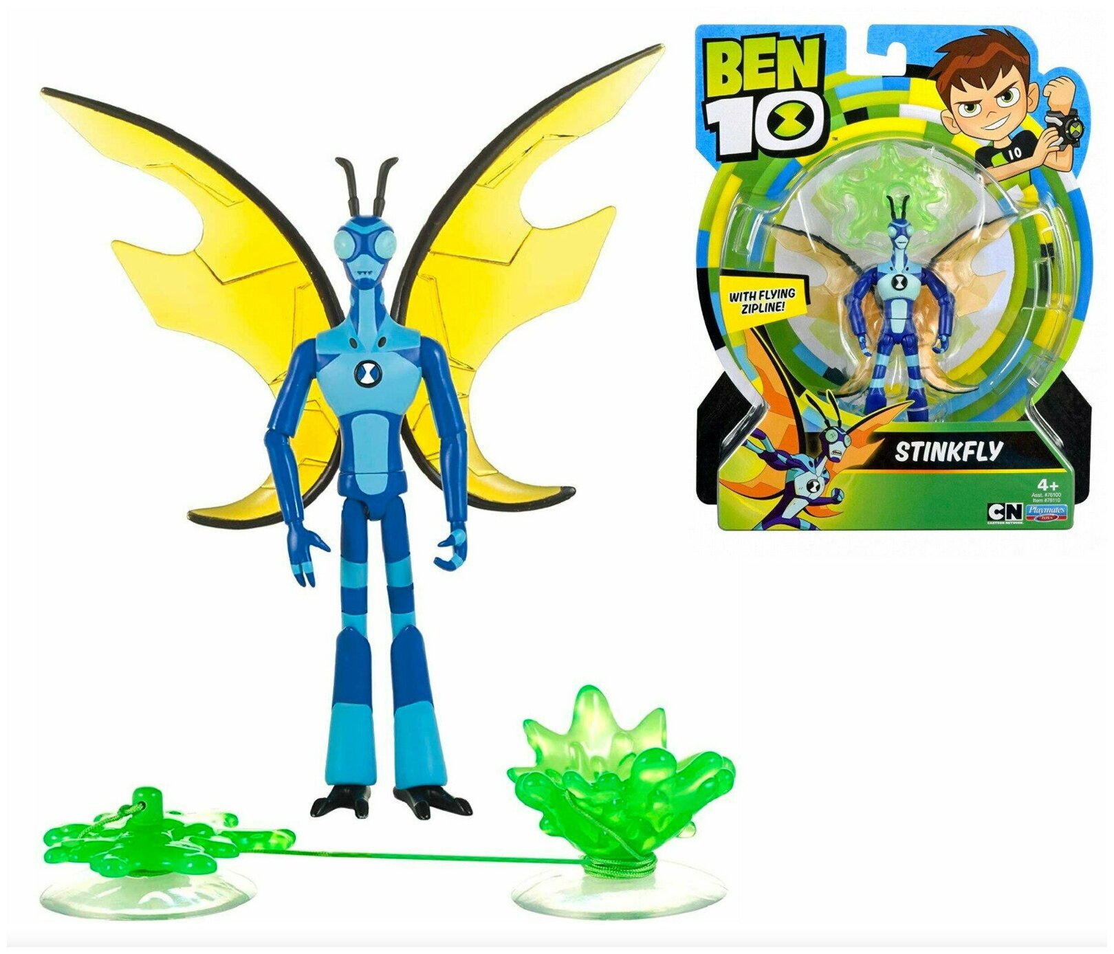 Фигурка Бен 10 Жук Ben 10 Stinkfly With Flying Zipline 76110