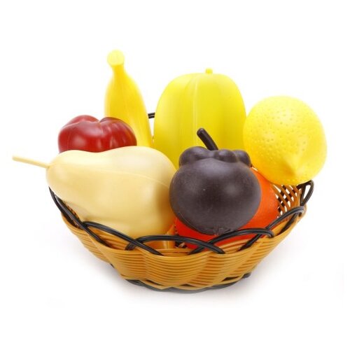 фото Набор продуктов с посудой shantou gepai фруктовая корзинка 724 желтый/разноцветный