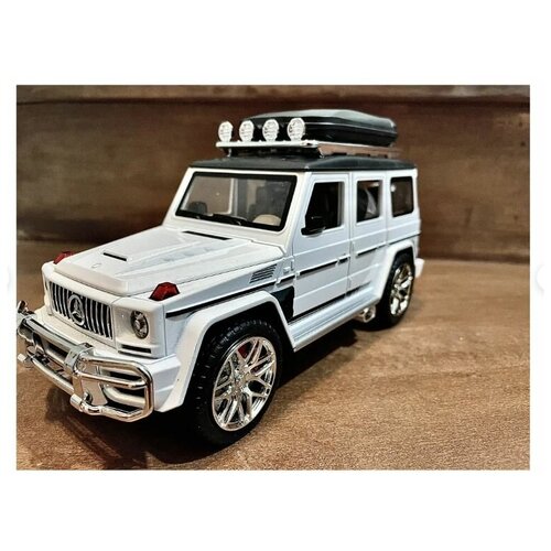Mercedes-Benz, Мерседес Гелендваген белый внедорожник, со звуком и светом