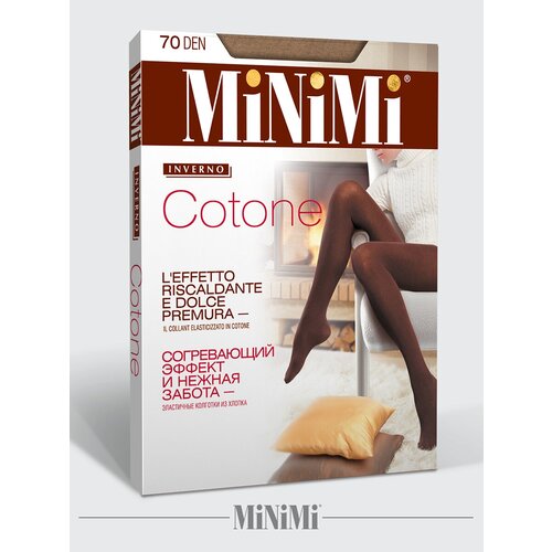 Колготки  MiNiMi колготки MiniMi COTONE 70, 70 den, размер 3, черный