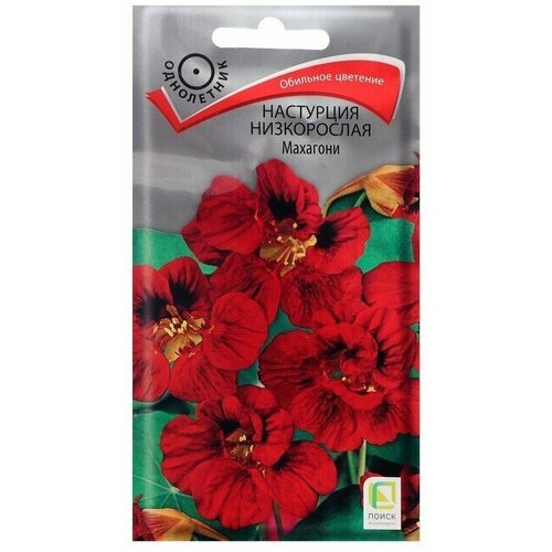 Семена цветов Настурция низкорослая Махагони, 1 г 5 упаковок