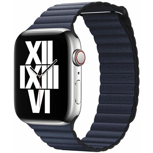 Ремешок Apple Leather Loop Diver Blue L для Apple Watch 42-44-45-49mm MGXD3ZM/A