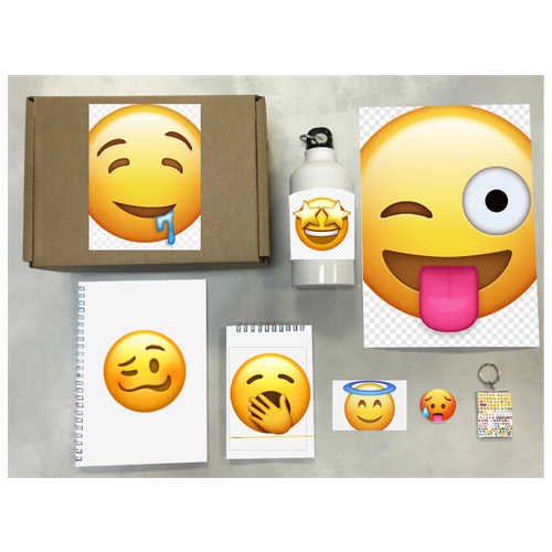 Бокс смайлики, эмодзи, emoji №4, Ваша картинка