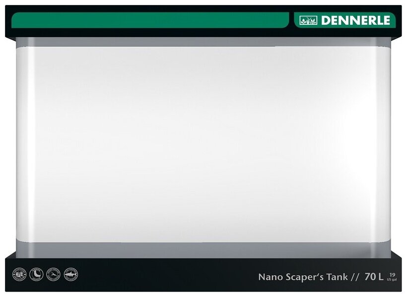 Dennerle Scaper's Tank Панорамный нано-аквариум для акваскейпинга 50x39x36 см, 70л