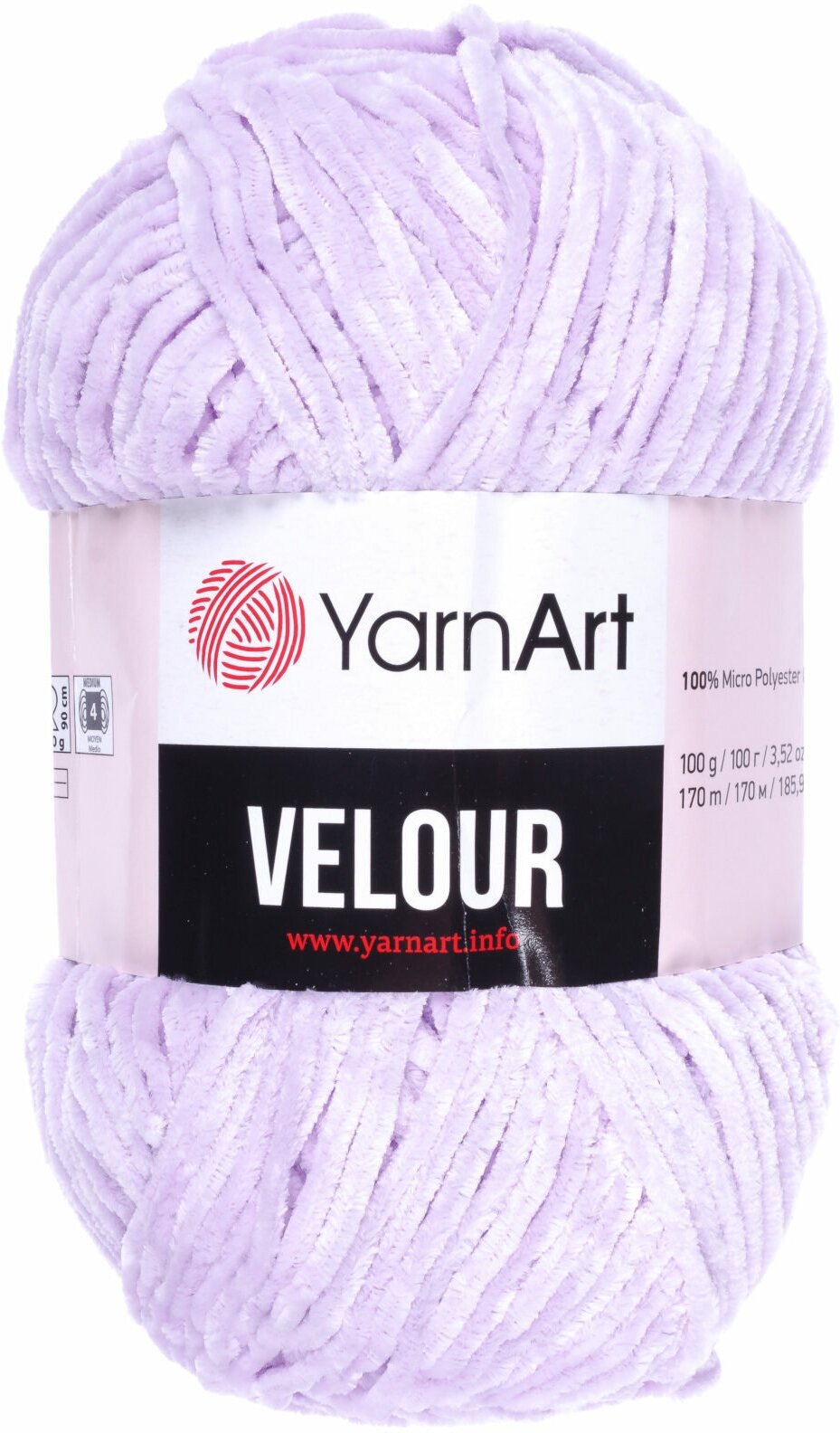 Пряжа YarnArt Velour сирень (859), 100%микрополиэстер, 170м, 100г, 1шт