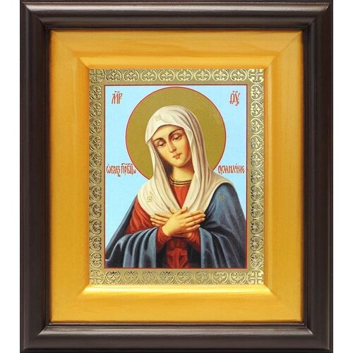 Икона Божией Матери Умиление, широкий киот 16,5*18,5 см икона божией матери умиление широкий киот 16 5 18 5 см