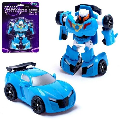 Робот «Автобот», трансформируется, цвет синий робот квизи синий